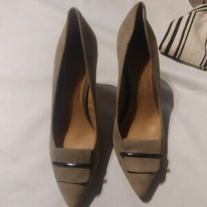 Banana Republic Taupe Suede Heels